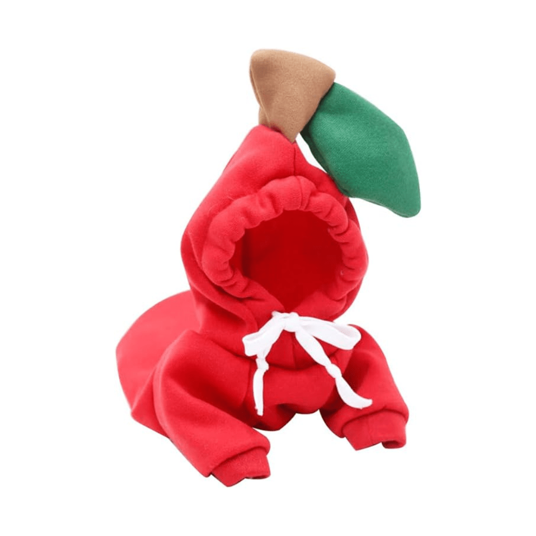 Pull à capuche en forme de pomme pour chien et chat