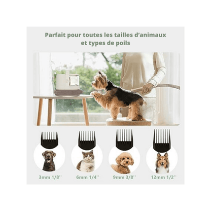 Aspirateur kit de toilettage pour animaux de compagnie