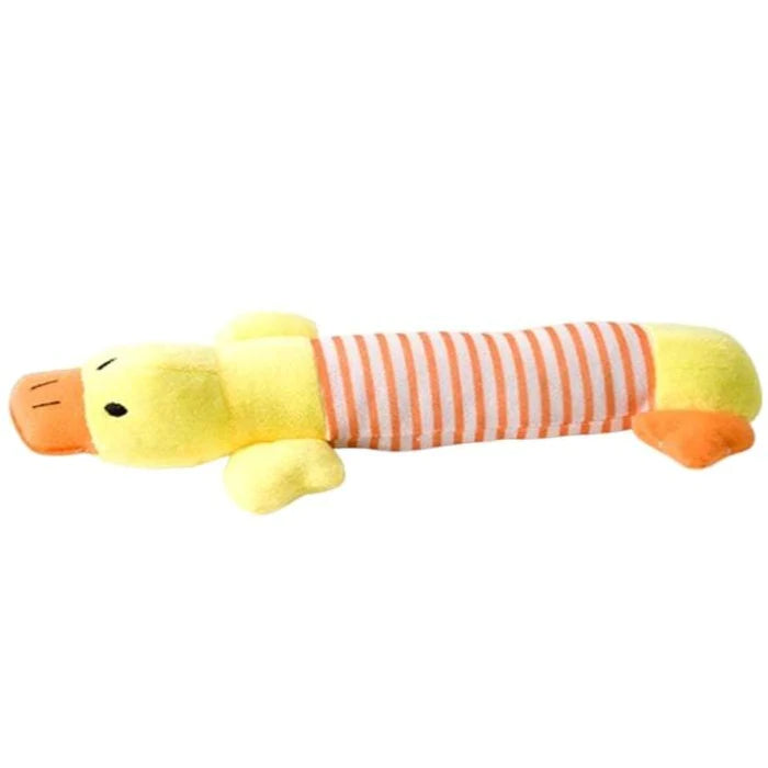 Peluche ornithorynque pour chien vue de profile