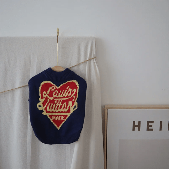 Pull LV pour chien inspiré des marques de luxe