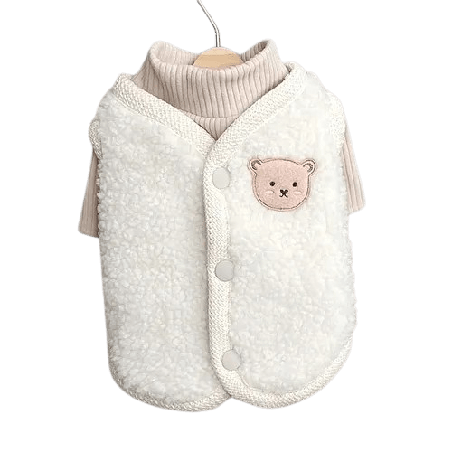 Gilet chaud d'hiver blanc pour chien