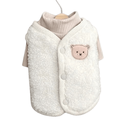 Gilet chaud d'hiver blanc pour chien