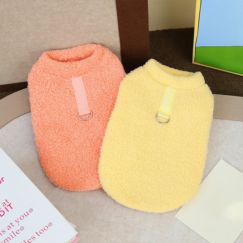 Pull d'hiver pour petit chien - gamme orange et jaune