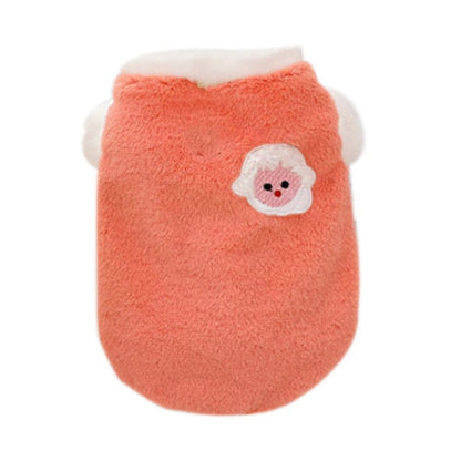 Pull doux et chaud orange pour chat