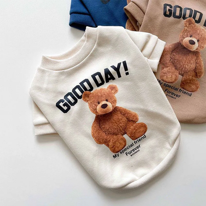 Pull à manches ours Good Day pour chien