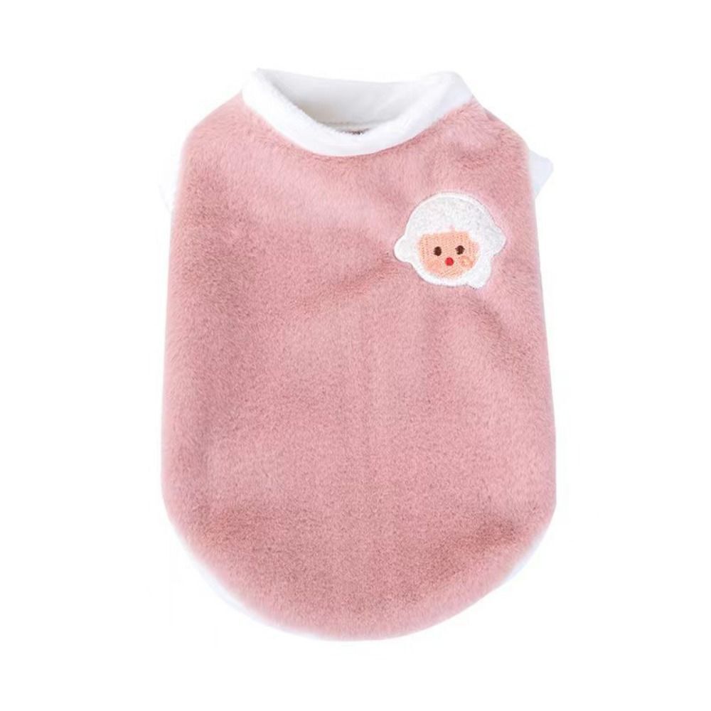 Pull doux et chaud rose pour chat