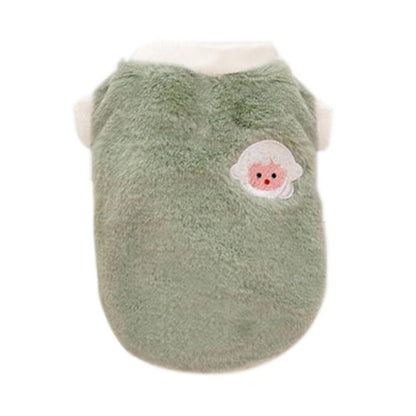Pull doux et chaud vert pour chat