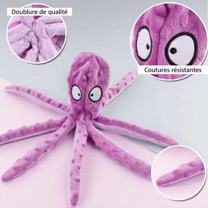 Qualité de notre peluche pieuvre à mâcher pour chien