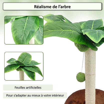 Réalisme du griffoir en forme de palmier pour chat