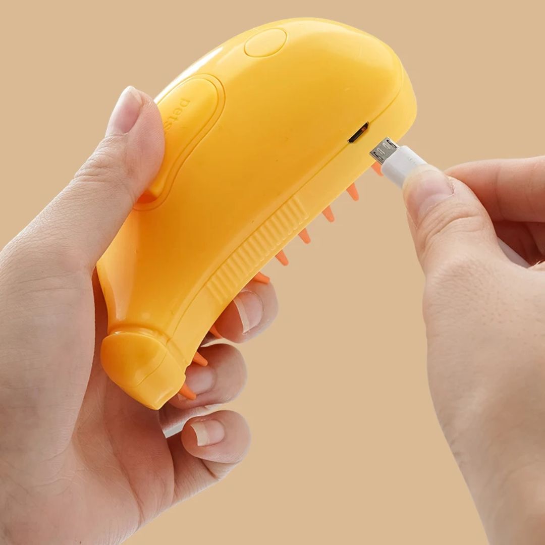 Brosse vapeur pour chat et chien rechargeable