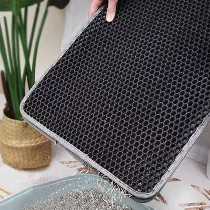 Illustration de notre tapis de litière en polymère pour chat