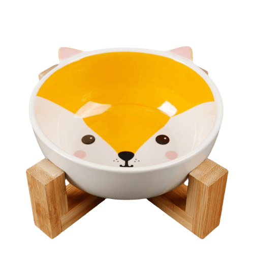 Bol en céramique renard pour animaux