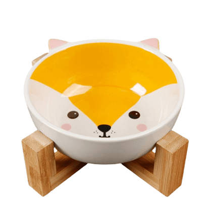 Bol en céramique renard pour animaux