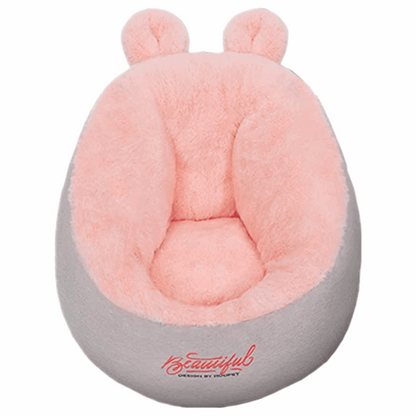 Lit douillet rose en coton pour chat