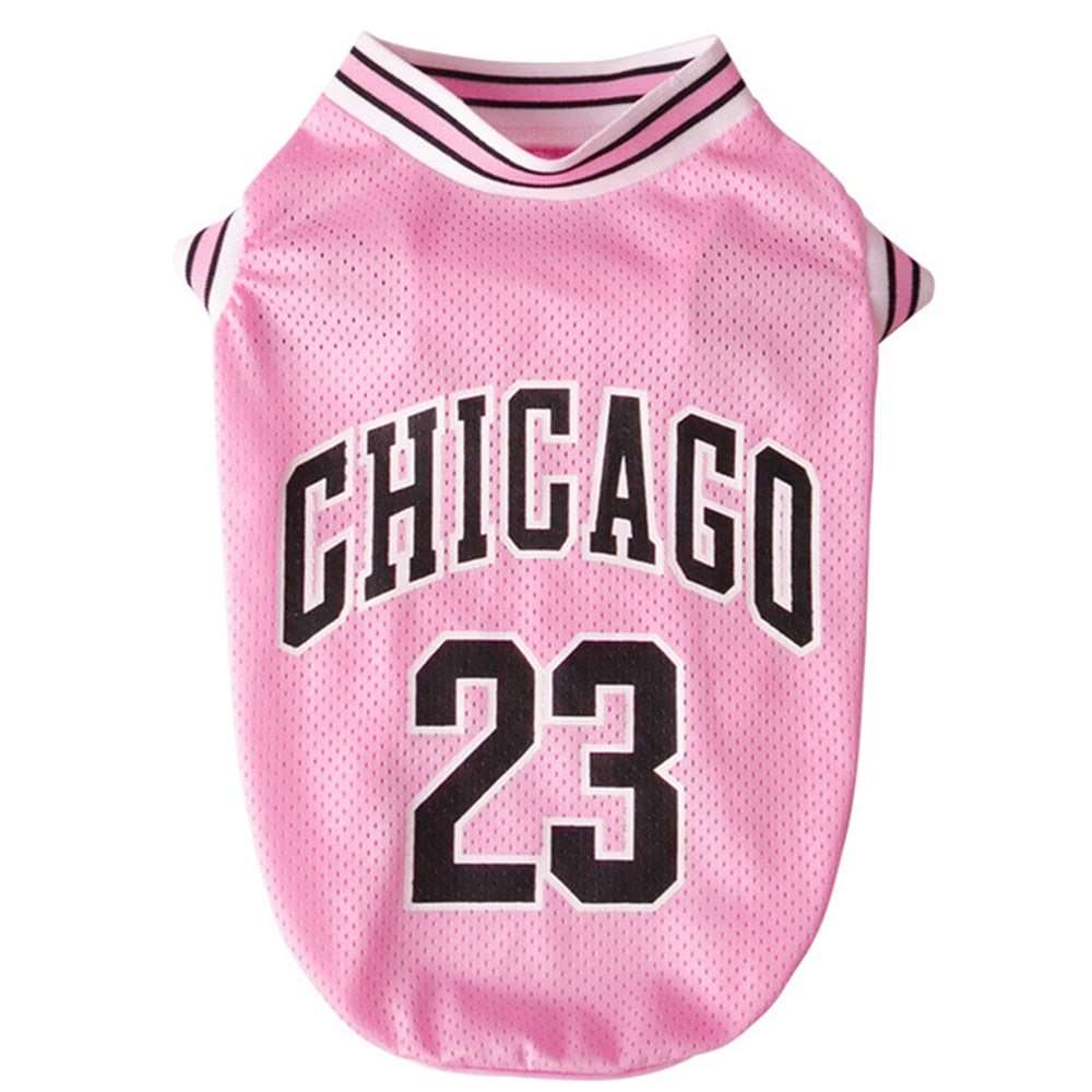 Maillot de basketball rose pour chien