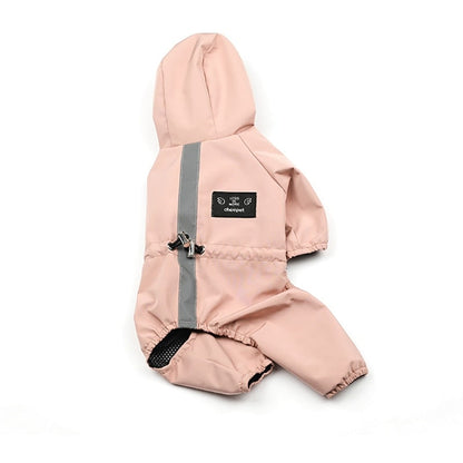 Veste imperméable rose pour chien