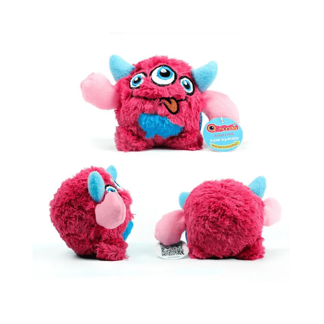 Peluche pour chien - Monstre interactif rose