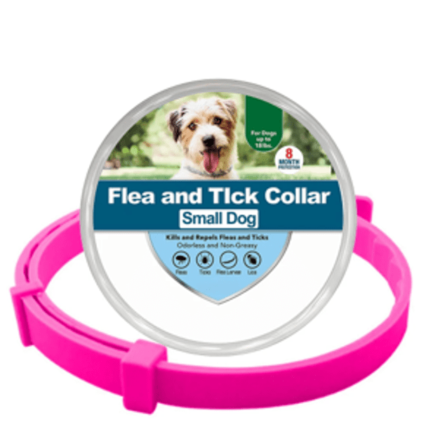 Collier anti-puces et anti-tiques rose S pour chien