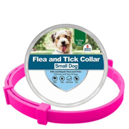Collier anti-puces et anti-tiques rose S pour chien