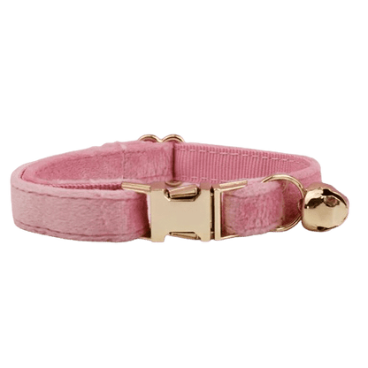 Collier en velours rose pour chat