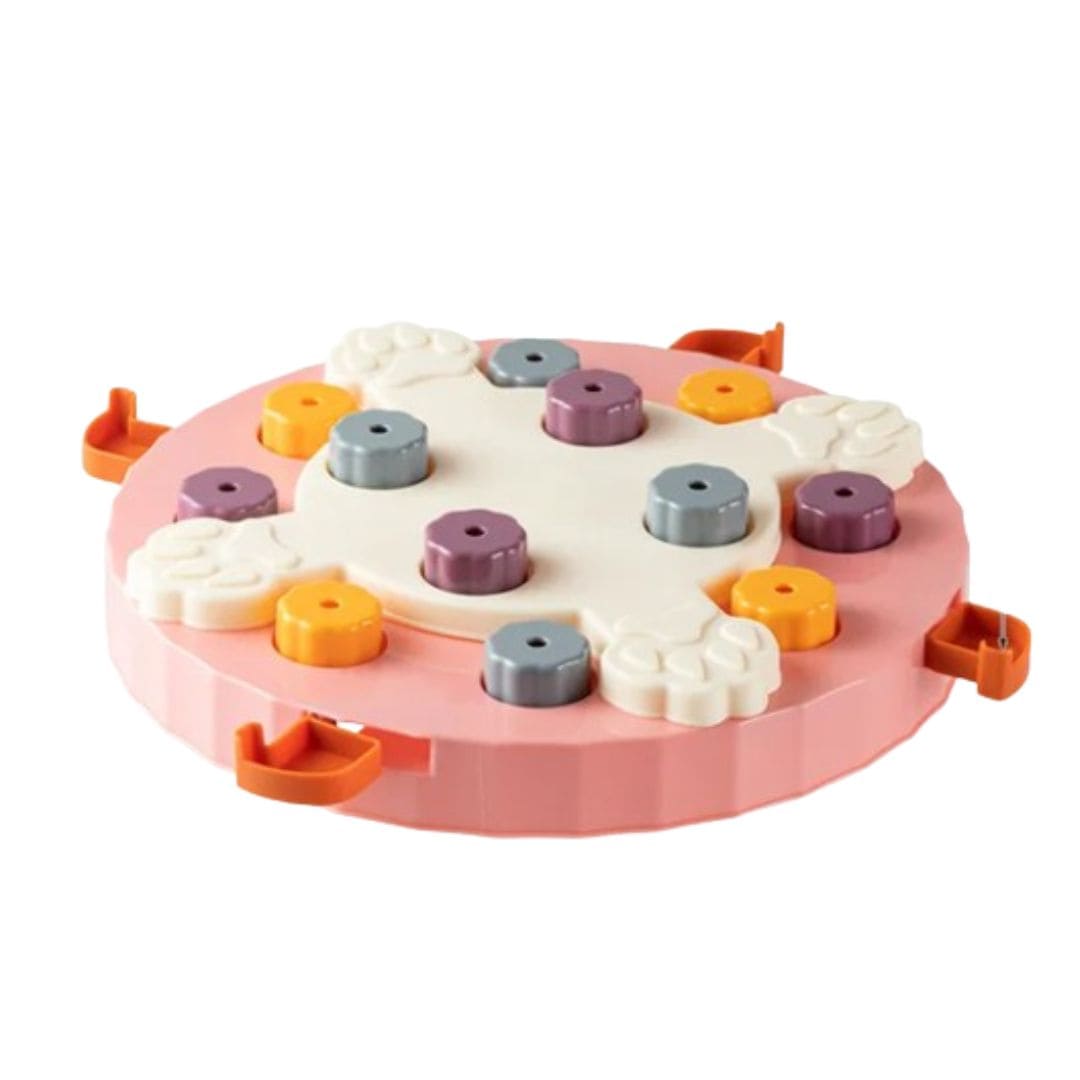 Puzzle rose anti-glouton interactif pour chien et chat