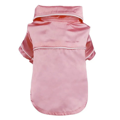 Pyjama en soie rose pour chien