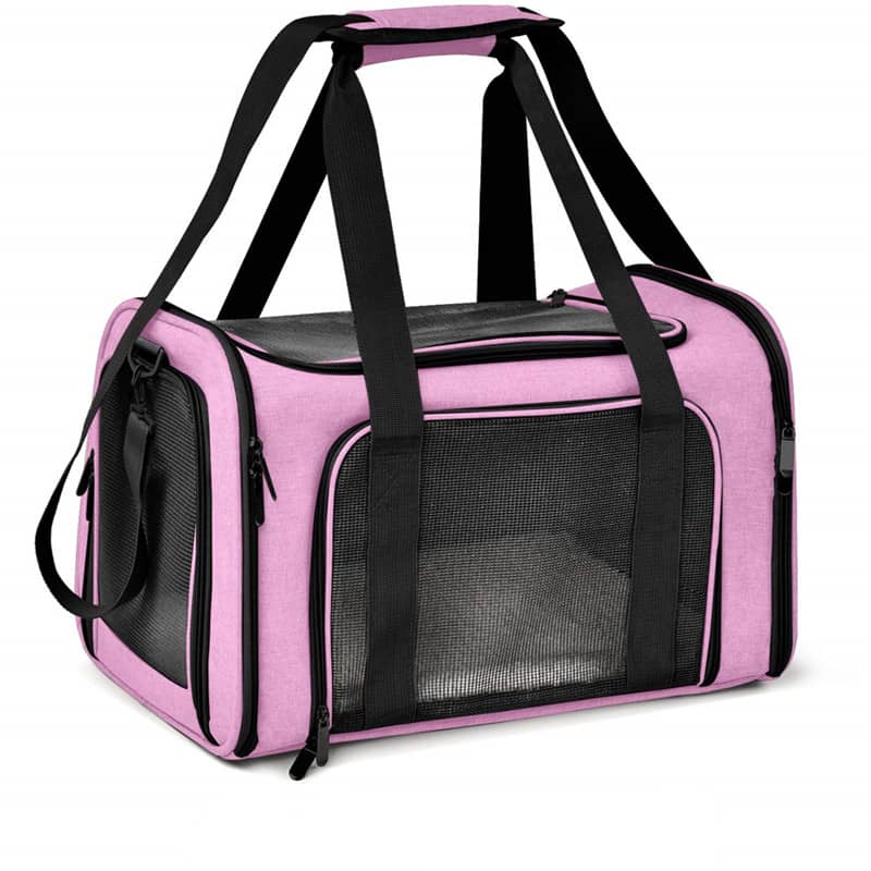 Sac de transport rose pour chien et chat