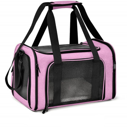 Sac de transport rose pour chien et chat