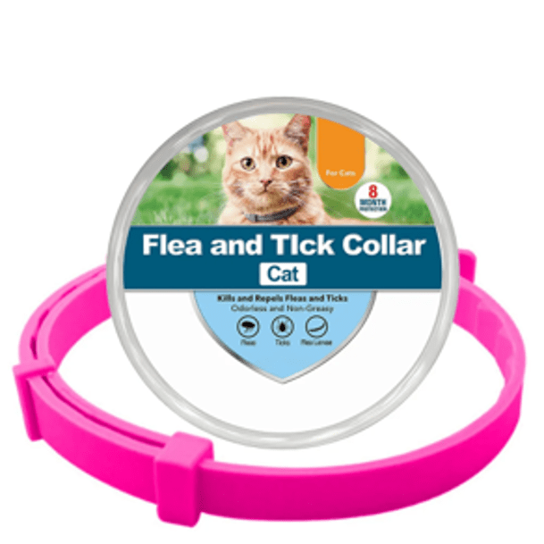 Collier anti-puces et anti-tiques rose pour chat