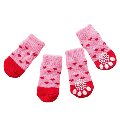 Chaussettes pour chien - Rose Coeur