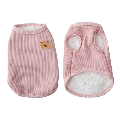 Pull ourson pour chien rose devant et derrière