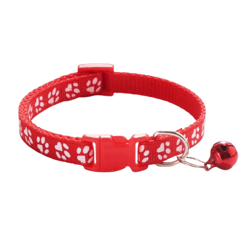 Collier rouge avec clochette pour chat