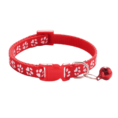 Collier rouge avec clochette pour chat