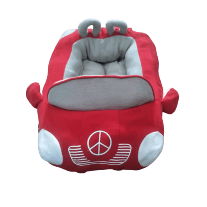 Lit en forme de voiture rouge pour animaux de compagnie