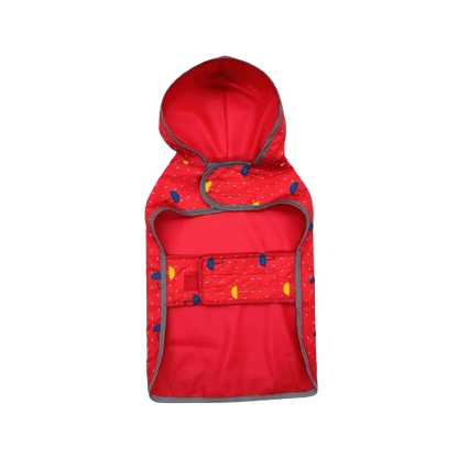 Imperméable réversible rouge pour chien