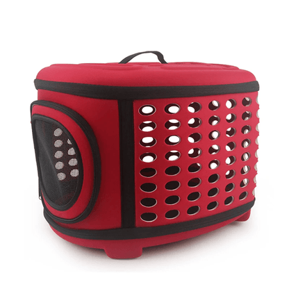 Sac de transport semi-rigide rouge pour chien et chat