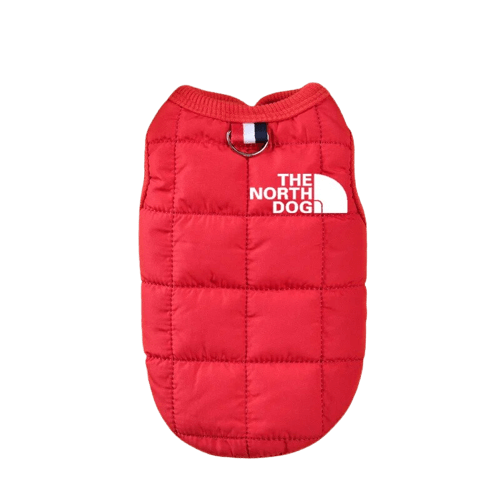 Doudoune rouge pour chien