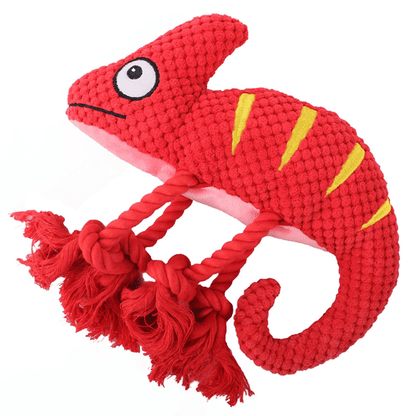 Jouet Caméléon rouge pour chien