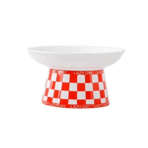 Gamelle céramique design pour chat - Rouge Moyen