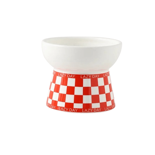 Gamelle céramique design pour chat - Rouge Petit