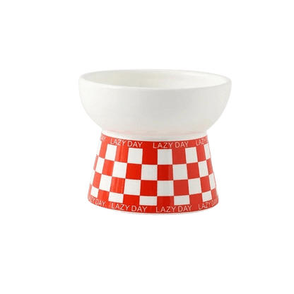 Gamelle céramique design pour chat - Rouge Petit