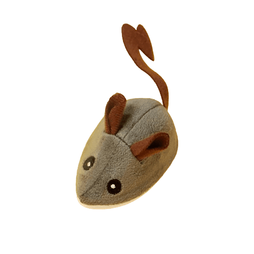 Jouet souris grise interactive pour chat