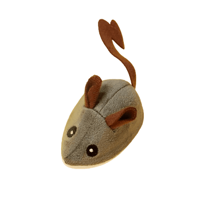 Jouet souris grise interactive pour chat
