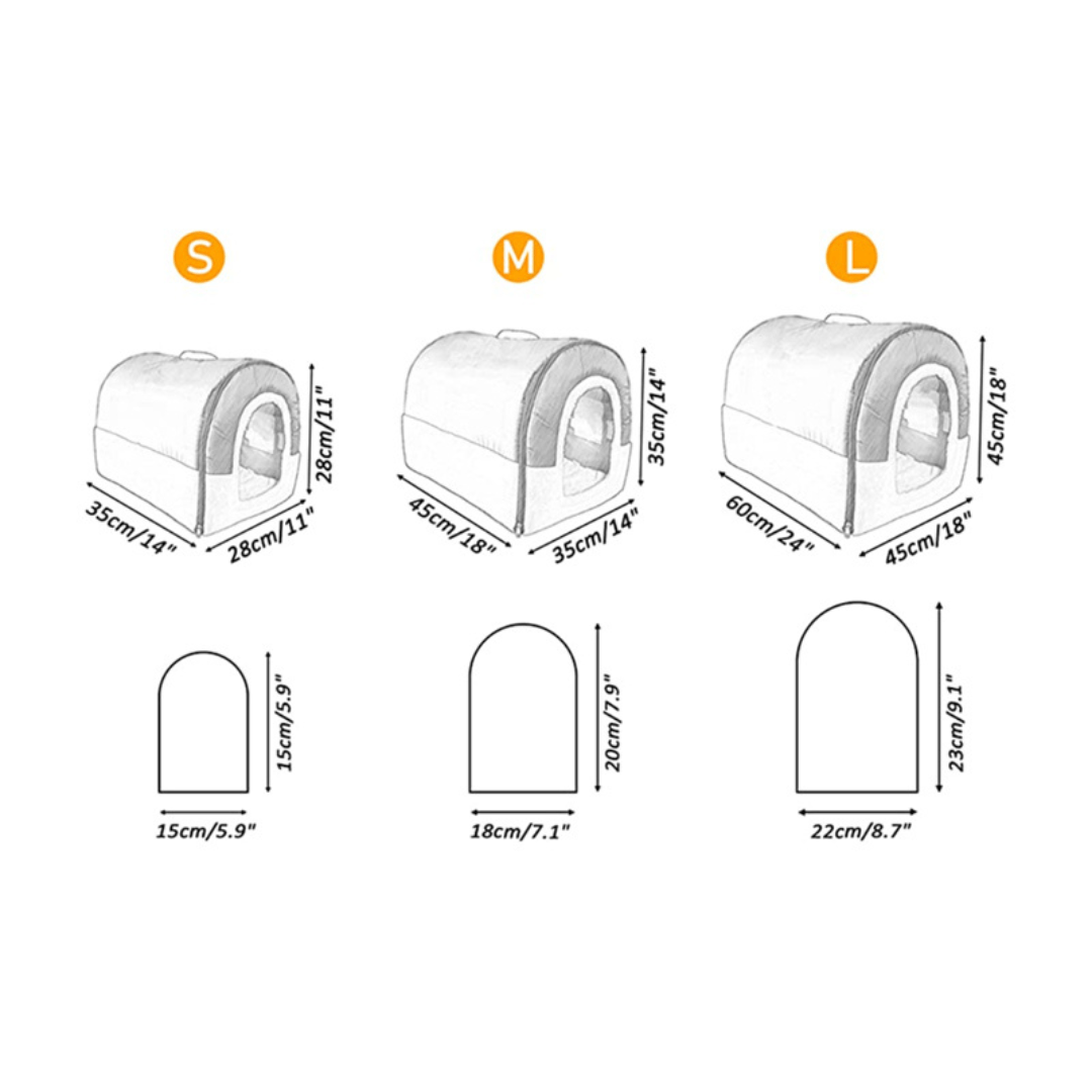 Dimensions de notre niche d'intérieur pliable