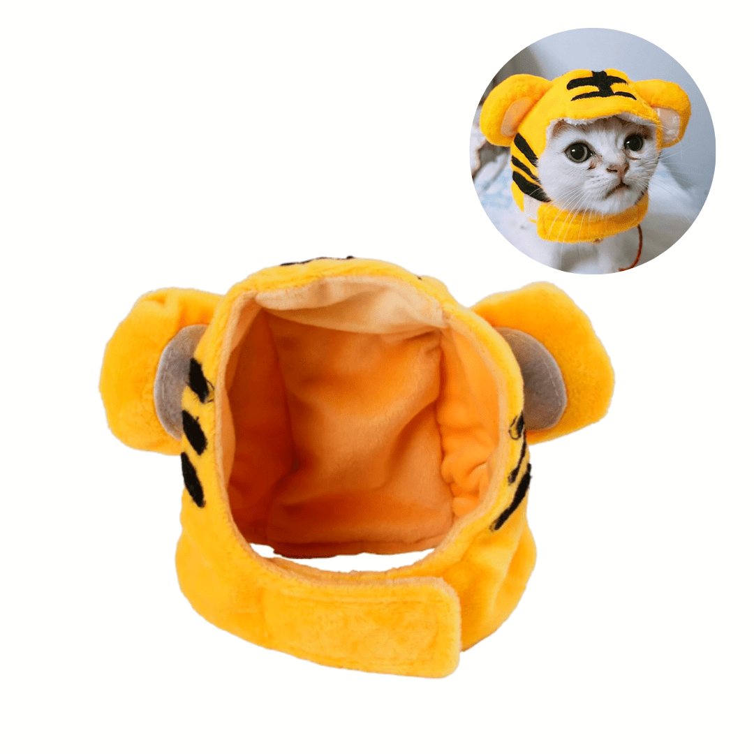 Déguisement de tête oreilles de tigre pour chat