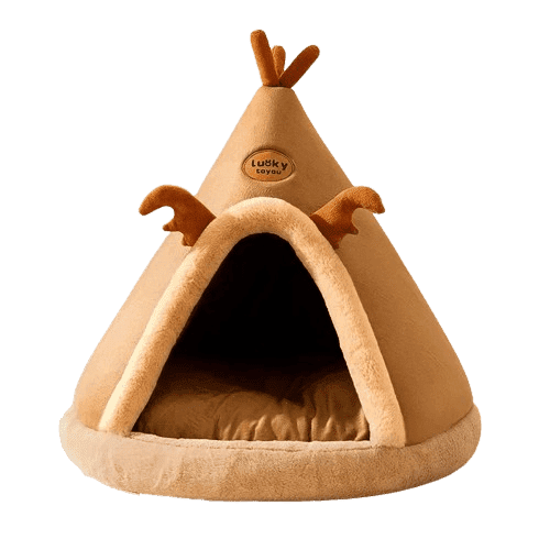 Luoky™ : Couchage tipi hivernal pour chat et chien