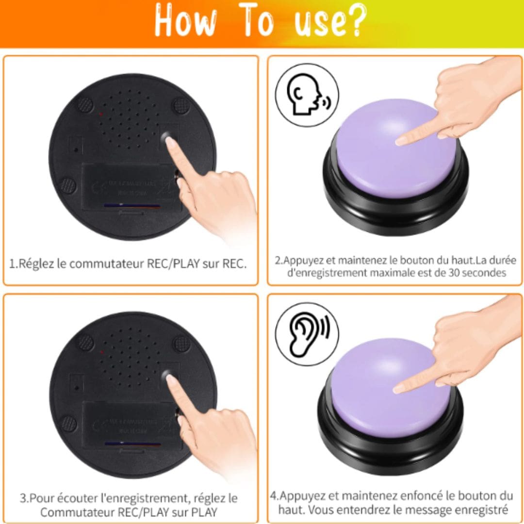 Utilisation de notre buzzer pour chien