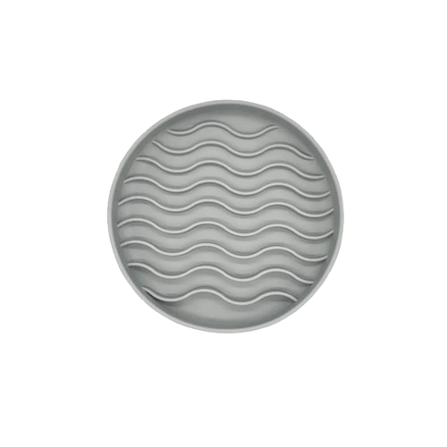 gamelle en silicone anti-glouton pour chien - vague grise