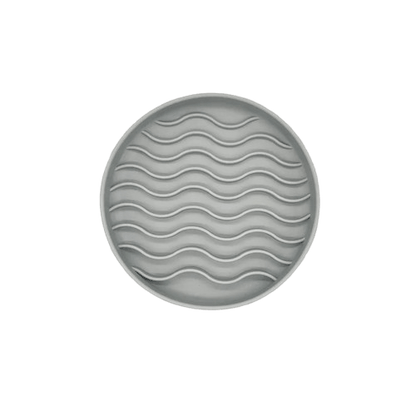 gamelle en silicone anti-glouton pour chien - vague grise