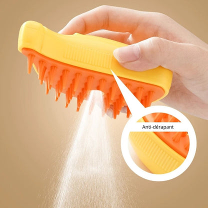Fonctionnement brosse vapeur pour chat et chien